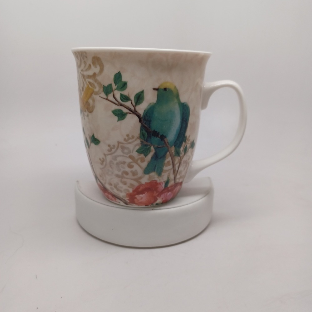 Burton + Burton Paul Brent Bird Floral Ceramic Coffee Mug Microwave Dishwasher - Picture 8 of 8